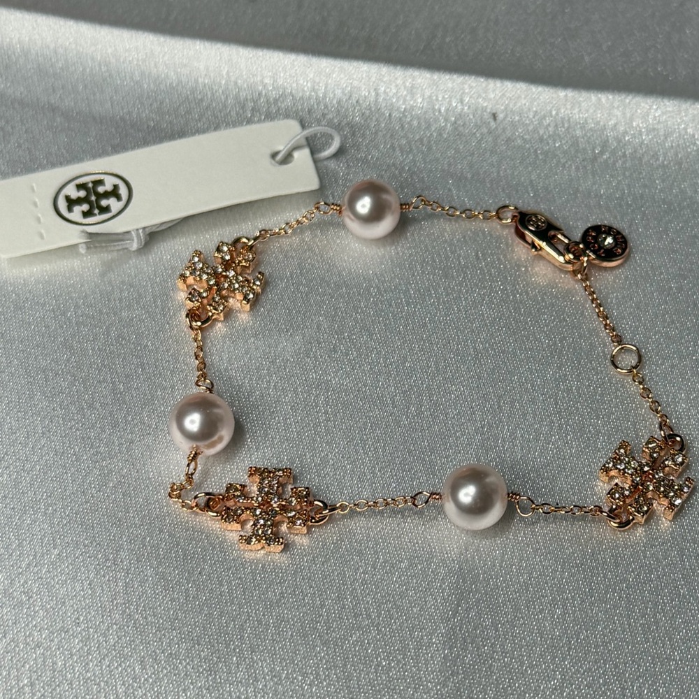 Tory Burch rose gold bracelet adjustable